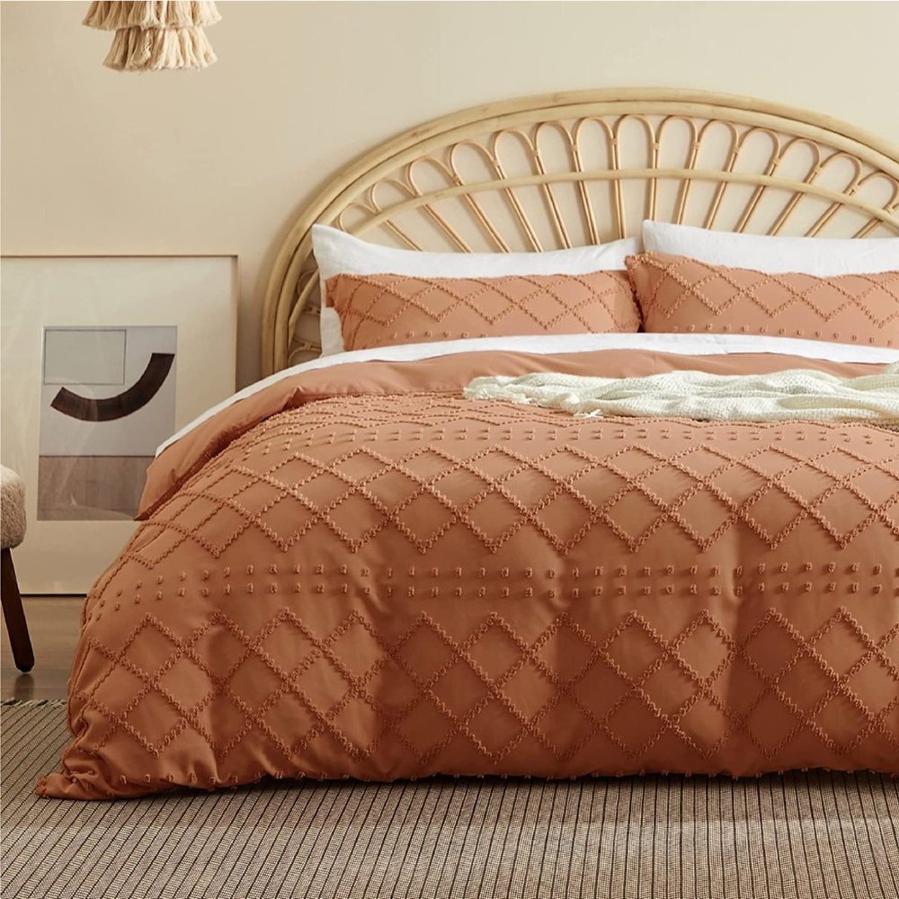 New 3 Pcs Duvet Cover Twin, Queen or King Duvet Cover Set, Boho Beddin… - Picture 3 of 12